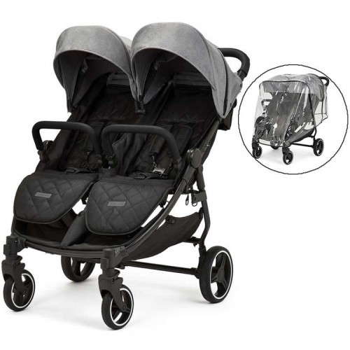 Ickle Bubba Venus Double Stroller Grey